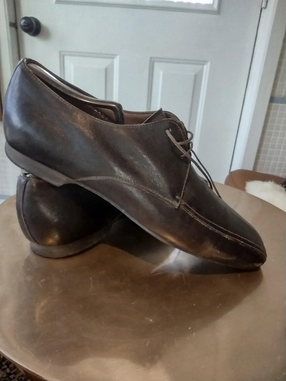 Prada Classic Men's Black Leather Lace-Up Dress Shoes